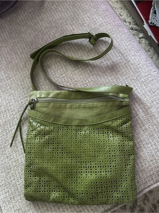 HOBO Handbags - HOBO Olive Green Laser-Cut Crossbody Bag